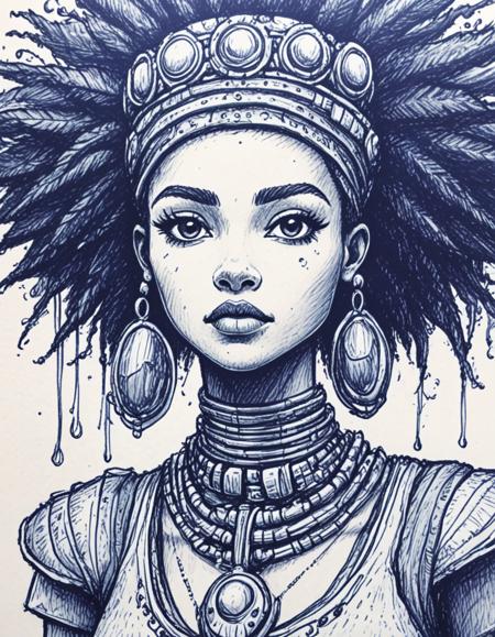 14_DPM++ 2M_african hydropunk princess novuschroma42 style ballpoint pen drawing.png